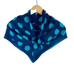 Symphony Scarfs 30" Square Rayon Polka Dot Italy Classic Chic Sophisticated
